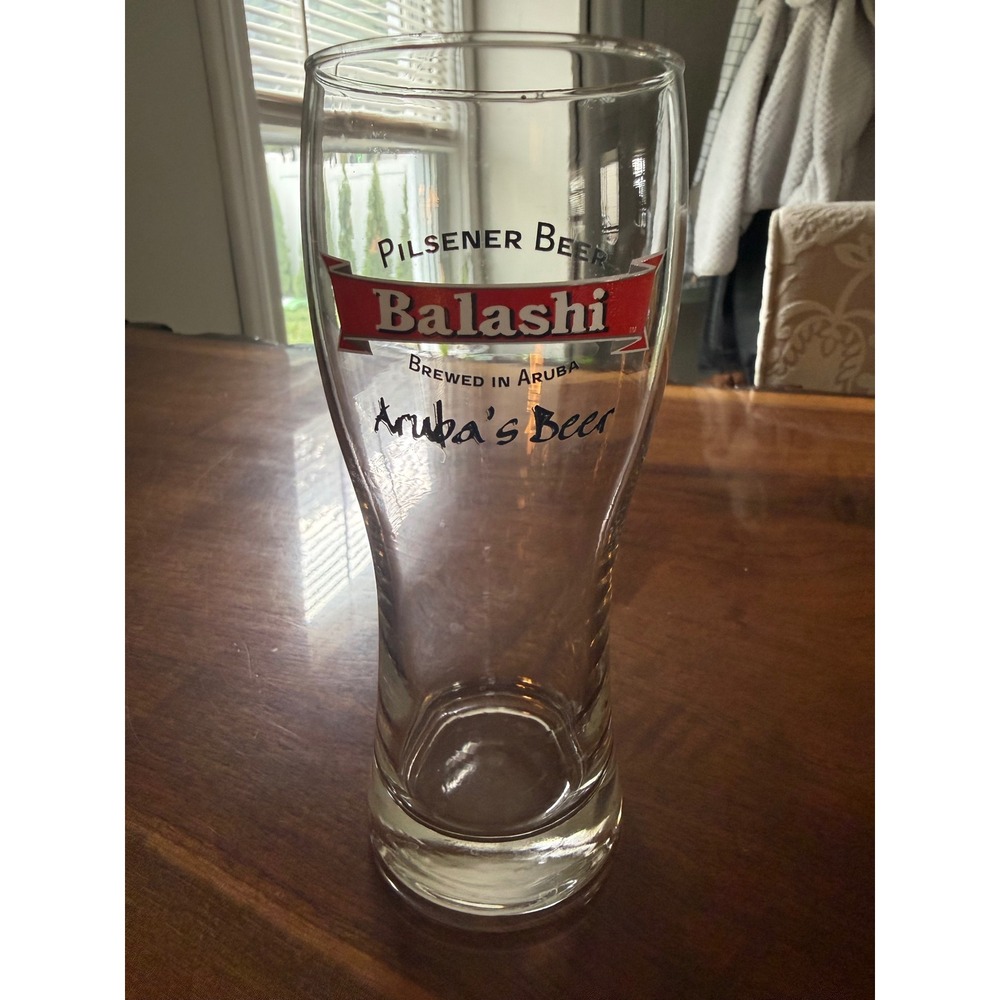 Balashi Pilsener Beer Glass Aruba's Beer Tall Pilsner Souvenir Glassware‎ Clear